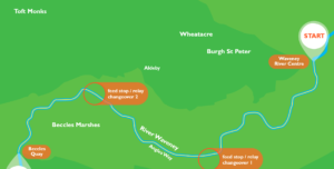 River Waveney Swim Map