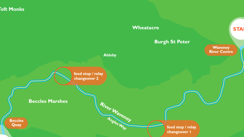River Waveney Swim Map